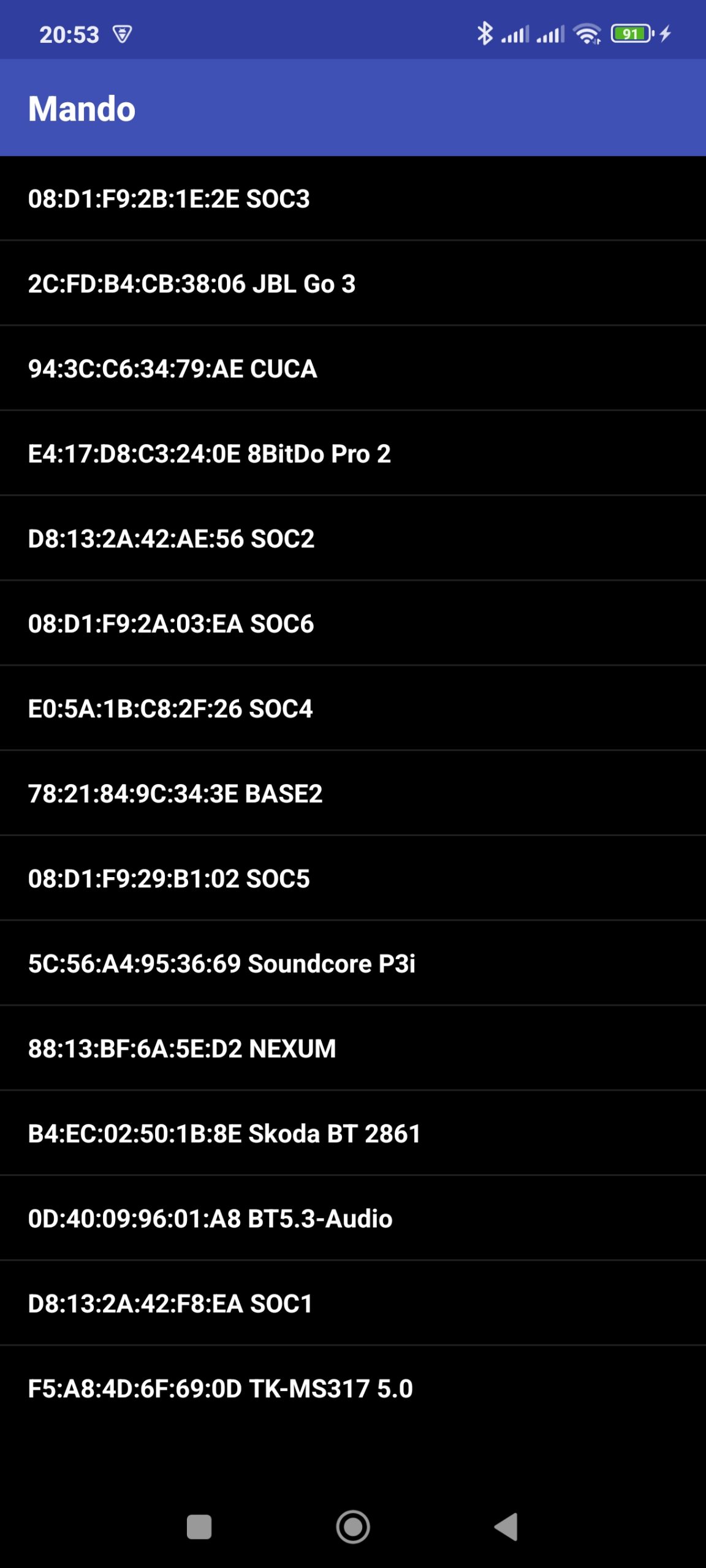 Selector bluetooth